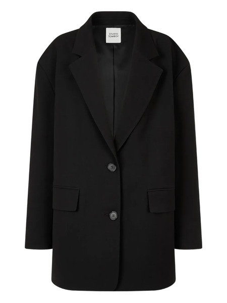  Tomboy Single-breasted Oversized Jacket - Black 