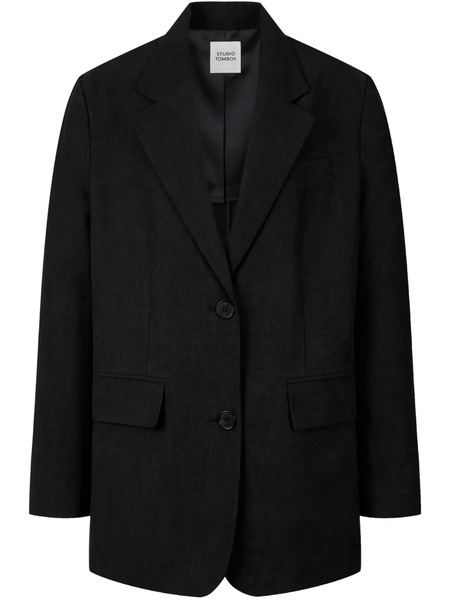  Tomboy Single-breasted Tailored Blazer - Black 