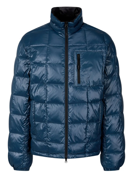  Tomboy Square-pattern Padded Jacket - Blue 