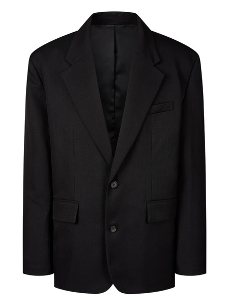  Tomboy Striped Single-breasted Blazer - Black 