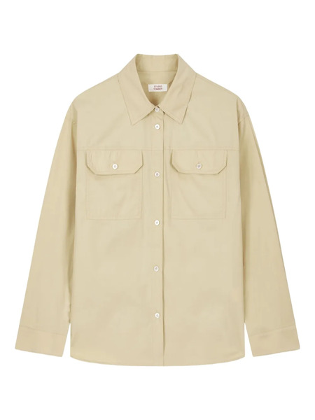  Tomboy Utility-pockets Shirt - Neutrals 