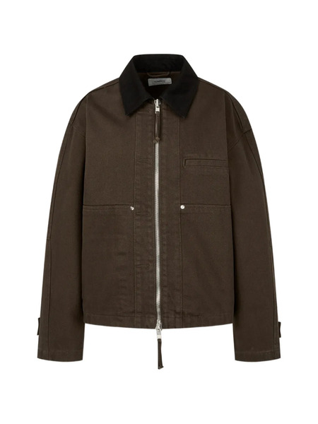  Tomboy Zip-up Denim Jacket - Brown 