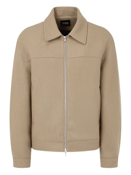  Tomboy Zip-up Wool Bomber Jacket - Neutrals 