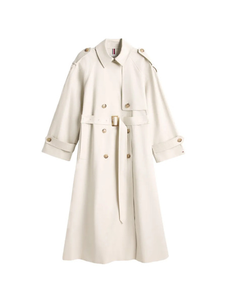  Tommy Hilfiger Belted Button-fastening Coat - Neutrals 