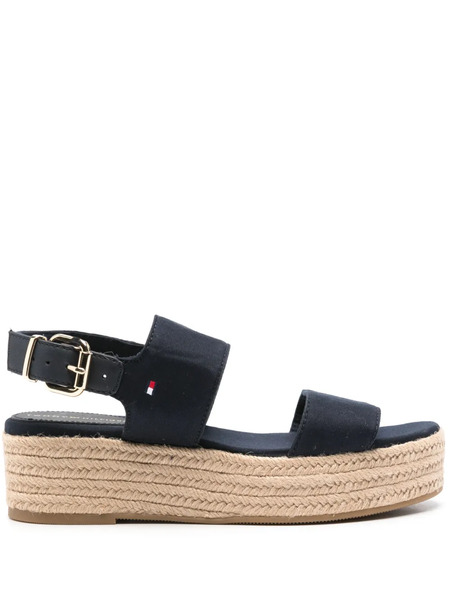  Tommy Hilfiger Canvas Platform Espadrilles - Blue 
