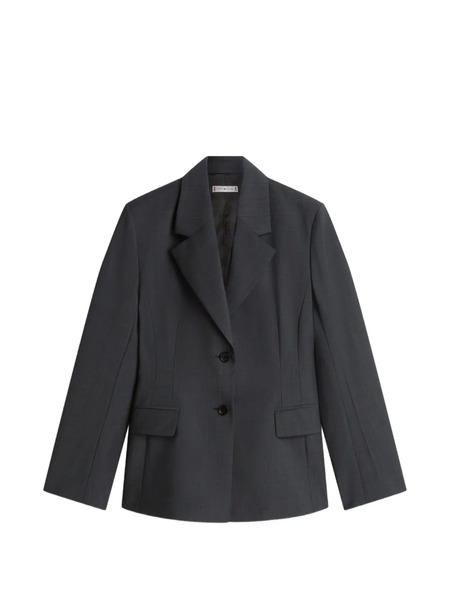  Tommy Hilfiger Check Buttoned Blazer - Grey 
