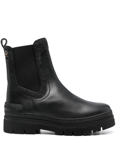  Tommy Hilfiger Chelsea Felted Boots - Black 