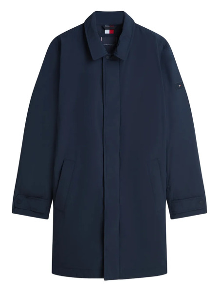  Tommy Hilfiger Concealed-fastening Collared Coat - Blue 