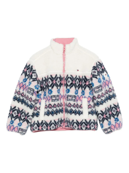  Tommy Hilfiger Junior Patterned Zip-up Jacket - White 