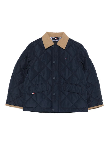  Tommy Hilfiger Junior Quilted Diamond-pattern Jacket - Blue 