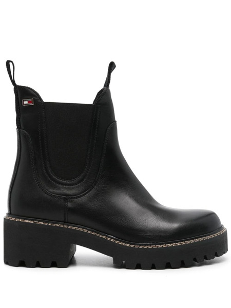  Tommy Hilfiger Leather Chelsea Boots - Black 