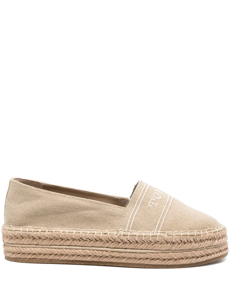  Tommy Hilfiger Logo-embroidered Espadrilles - Neutrals 