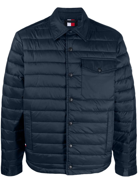  Tommy Hilfiger Logo-patch Padded Shirt Jacket - Blue 