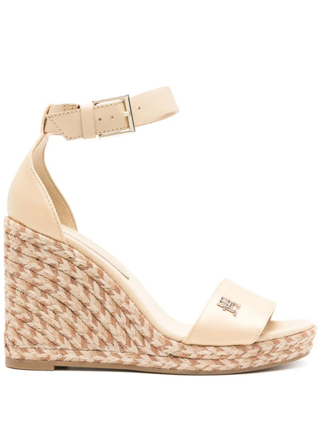  Tommy Hilfiger Logo-plaque Wedge Espadrilles - Brown 