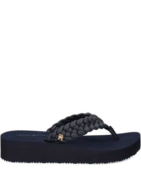  Tommy Hilfiger 38mm Braided Platform Flip-flops - Blue 