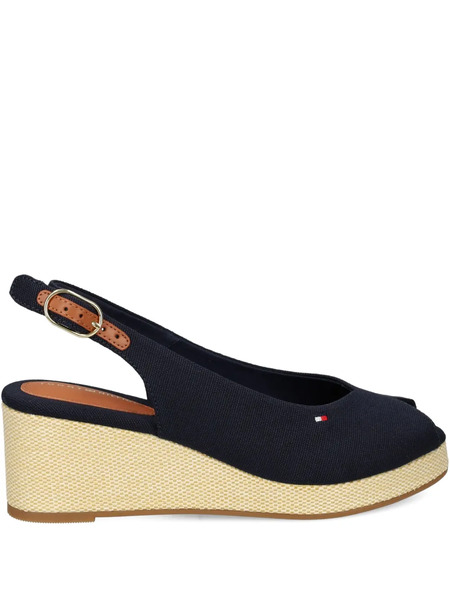  Tommy Hilfiger 60mm Slingback Wedge Espadrilles - Blue 