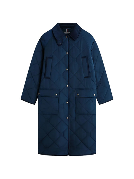  Tommy Hilfiger Quilted Press-stud Coat - Blue 