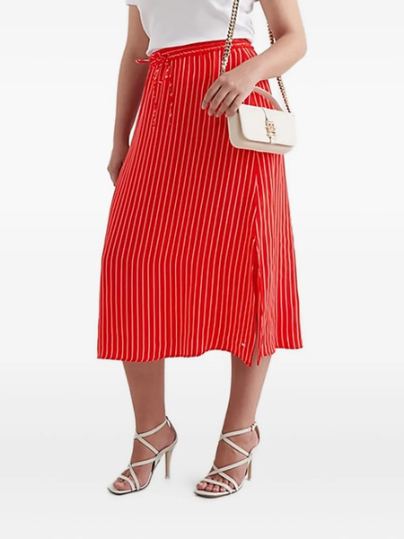  Tommy Hilfiger Striped Side-split Skirt - Red 