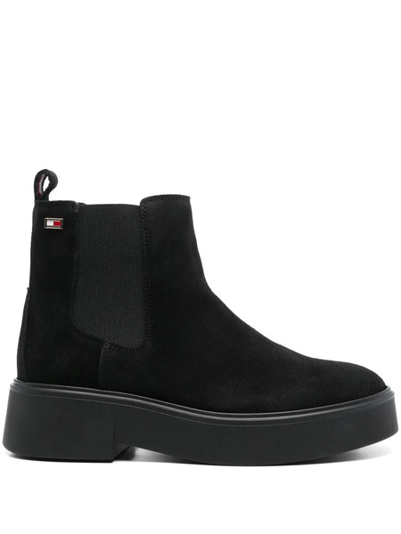  Tommy Hilfiger Suede Chelsea Boots - Black 