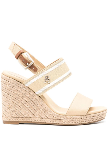  Tommy Hilfiger Webbing 105mm Wedge Espadrilles - Neutrals 