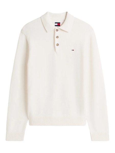  Tommy Jeans Collared Sweater - Neutrals 