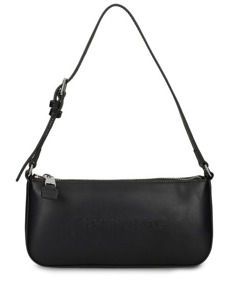  Tommy Jeans Essential Metal Logo Shoulder Bag - Black 