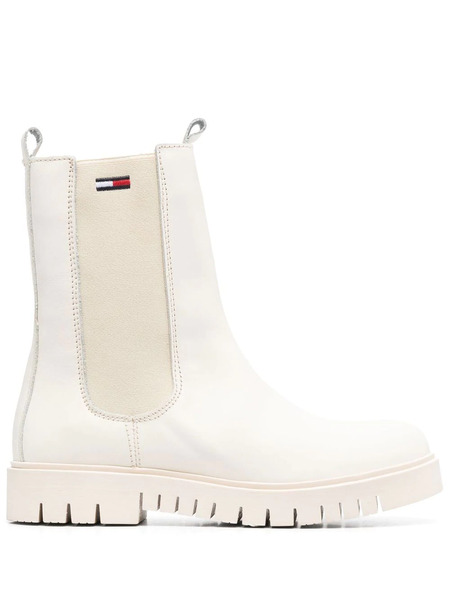  Tommy Jeans Leather Chelsea Boots - Neutrals 