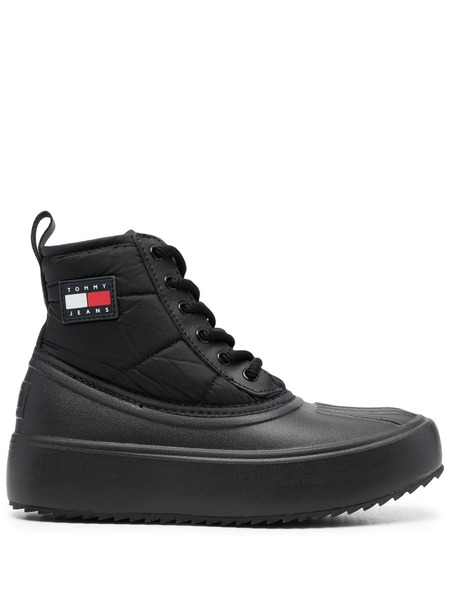  Tommy Jeans Oversize Rubber Sole Boots - Black 