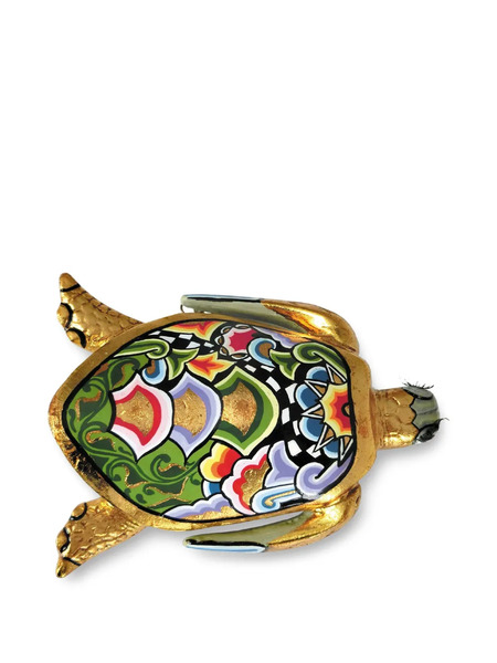  Toms Drag Patterned Turtle Figurine - Gold 