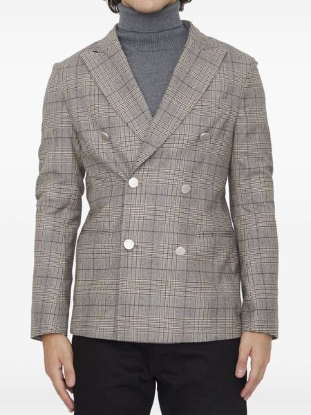  Tonello Checked Blazer - Neutrals 