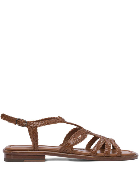  Toni Pons Braided-leather Flat Sandals - Brown 