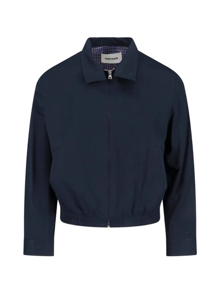  Tonywack Buttoned Cotton Bomber Jacket - Blue 