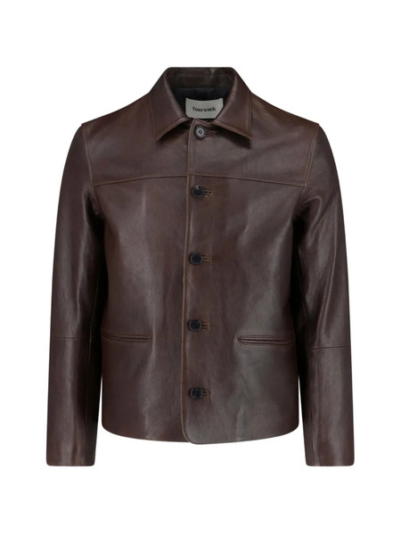  Tonywack Leather Jacket - Brown 
