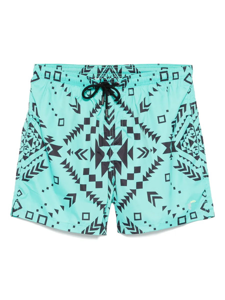  Tooco Graphic-print Swim Shorts - Green 