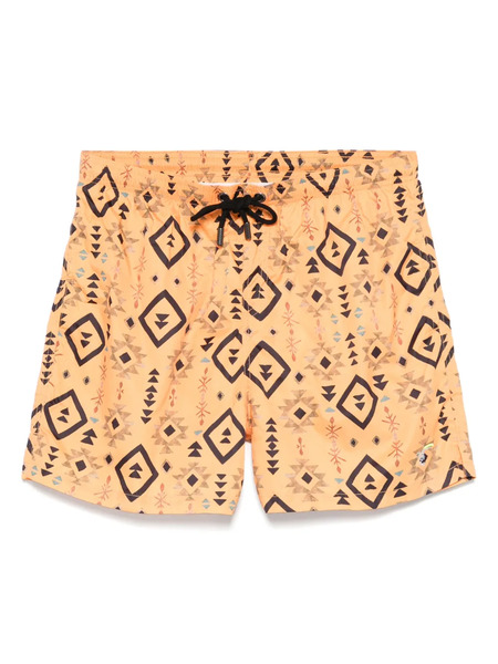  Tooco Graphic-print Swim Shorts - Orange 