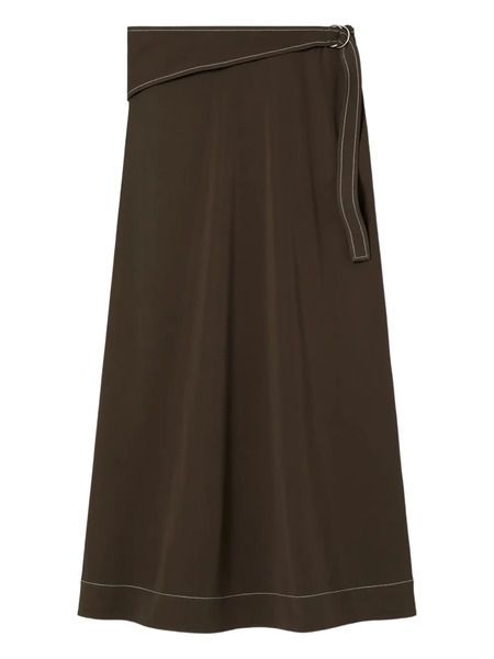  Tory Burch Belted Jersey Skirt - Brown 