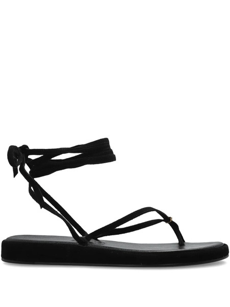  Tory Burch Capri Ankle Wrap Sandals - Black 