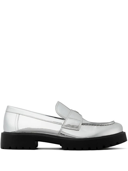  Tory Burch Classic Lug Loafers - Silver 