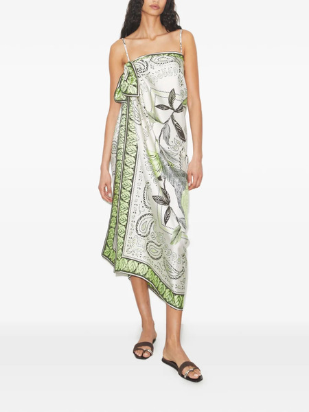  Tory Burch Cockatoo Oversized Bandana Square Scarf - Neutrals 