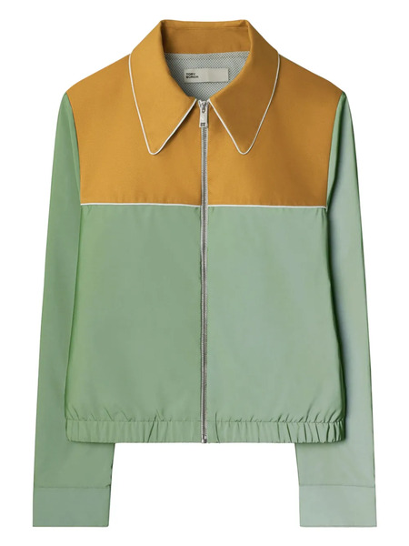  Tory Burch Colour-block Reflective Jacket - Green 