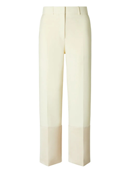  Tory Burch Contrast-cuff Trousers - Neutrals 