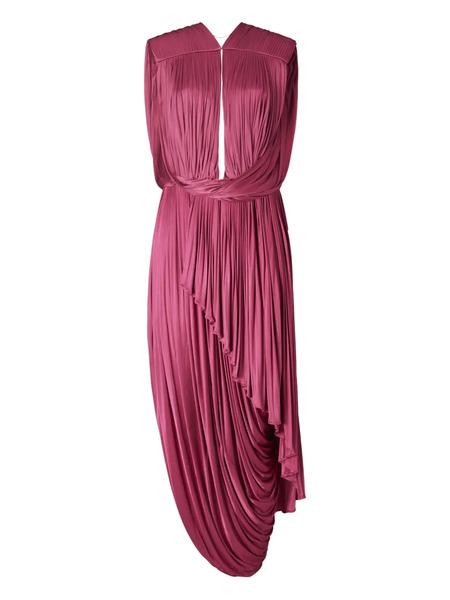  Tory Burch Draped Midi Dress - Pink 