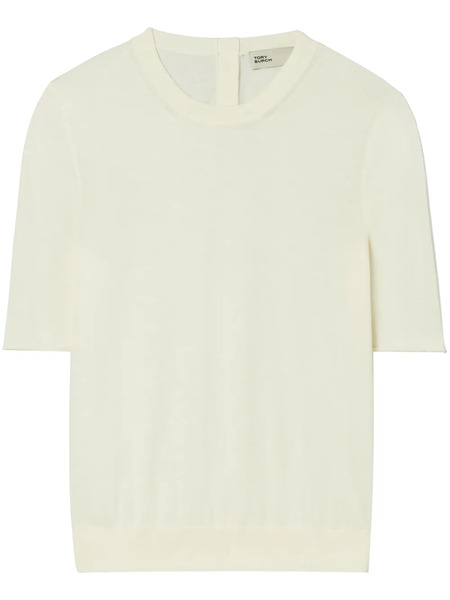  Tory Burch Fine-knit Silk-blend Top - Neutrals 