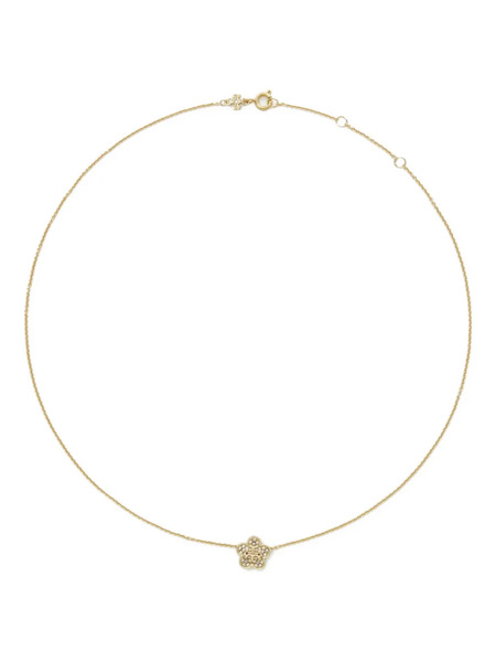  Tory Burch Forget Me Not Pavé Pendant Necklace - Gold 