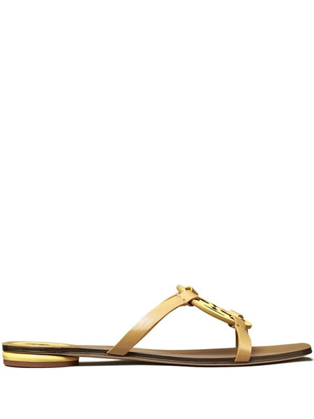  Tory Burch Geo Flat Slides - Neutrals 