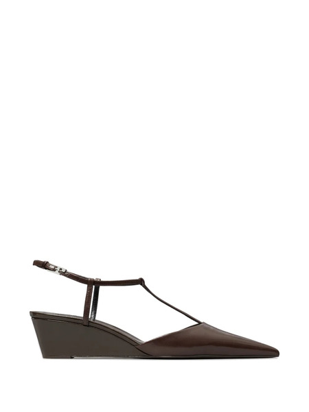  Tory Burch Gigi T-strap Wedge - Brown 