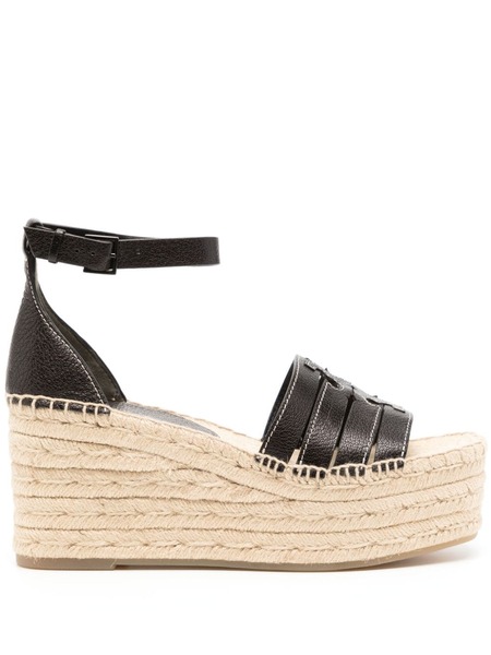  Tory Burch Ines Wedge Espadrilles - Black 
