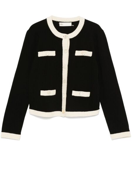  Tory Burch Kendra Chunky Wool Cardigan - Black 