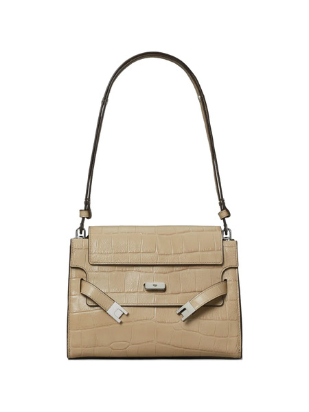  Tory Burch Lee Radziwill Embossed Shoulder Bag - Neutrals 