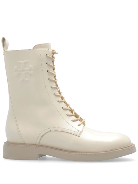  Tory Burch Logo-embossed Leather Boots - Neutrals 